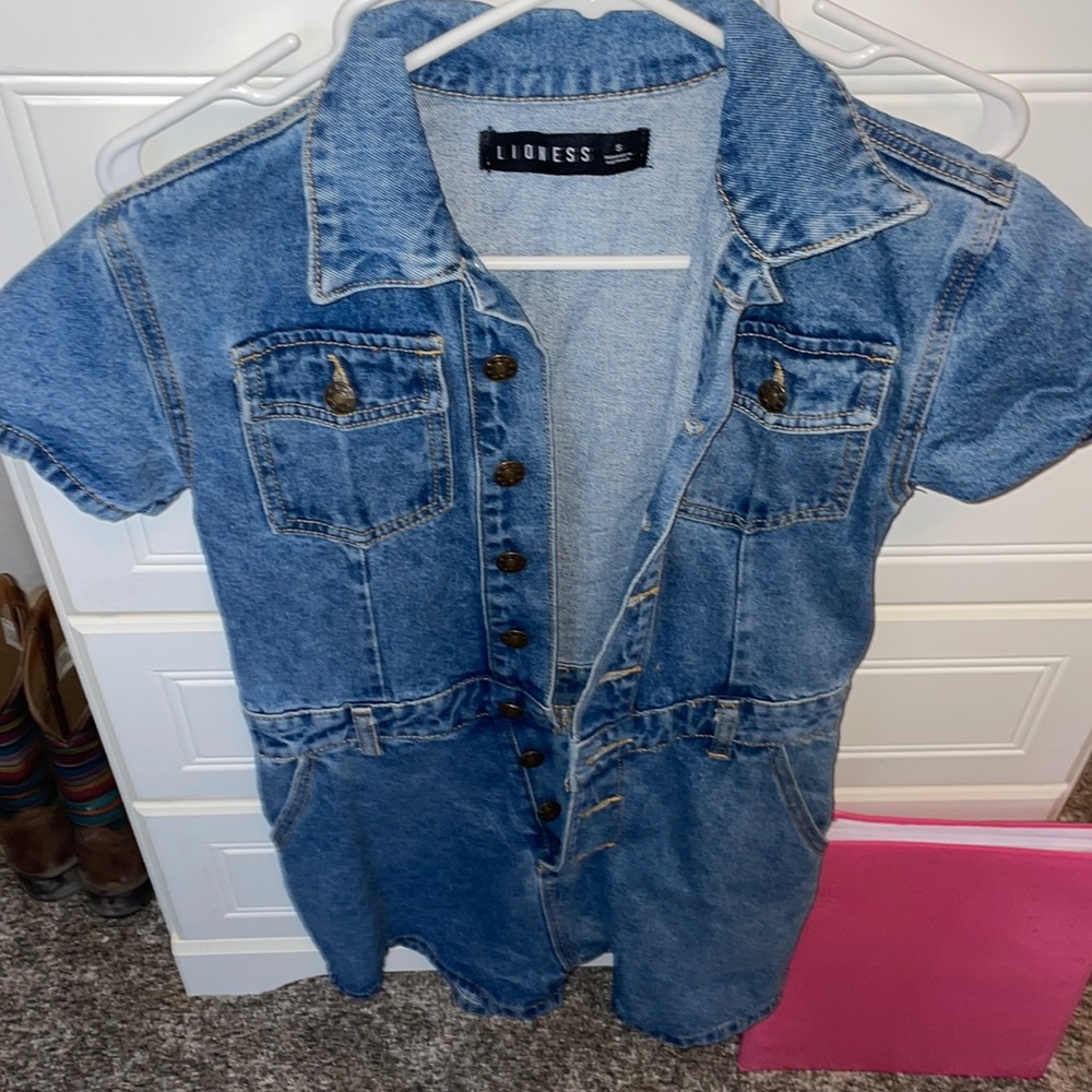 Princess Polly Denim Romper Size S